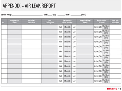 Compressed Air Leaks and System Maintenance