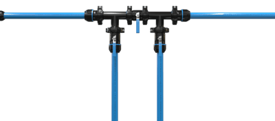 Configuration avec des raccords à connexion compacte