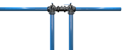 Configuration avec des raccords à connexion compacte