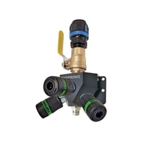 08.475.04 Distributeur mural avec valve et 3 raccords rapides