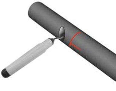 deburr the pipe with the deburring tool