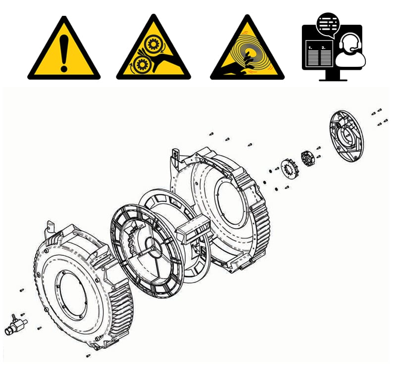 Figure 12. Accès au tambour du ressort.
