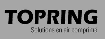 Logo noir avec slogan noir sur fond gris