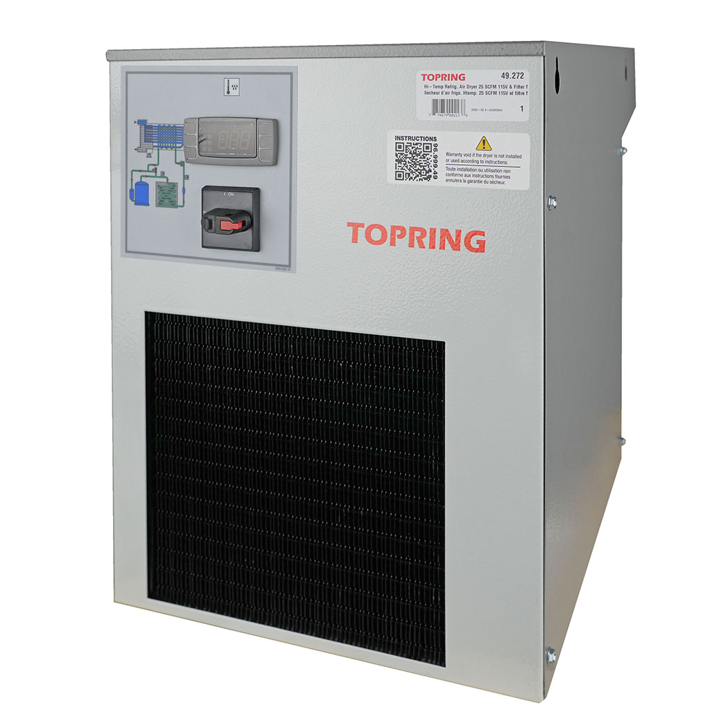 High Temperature Refrigerated Dryer 25 SCFM with 1 Micron Filter