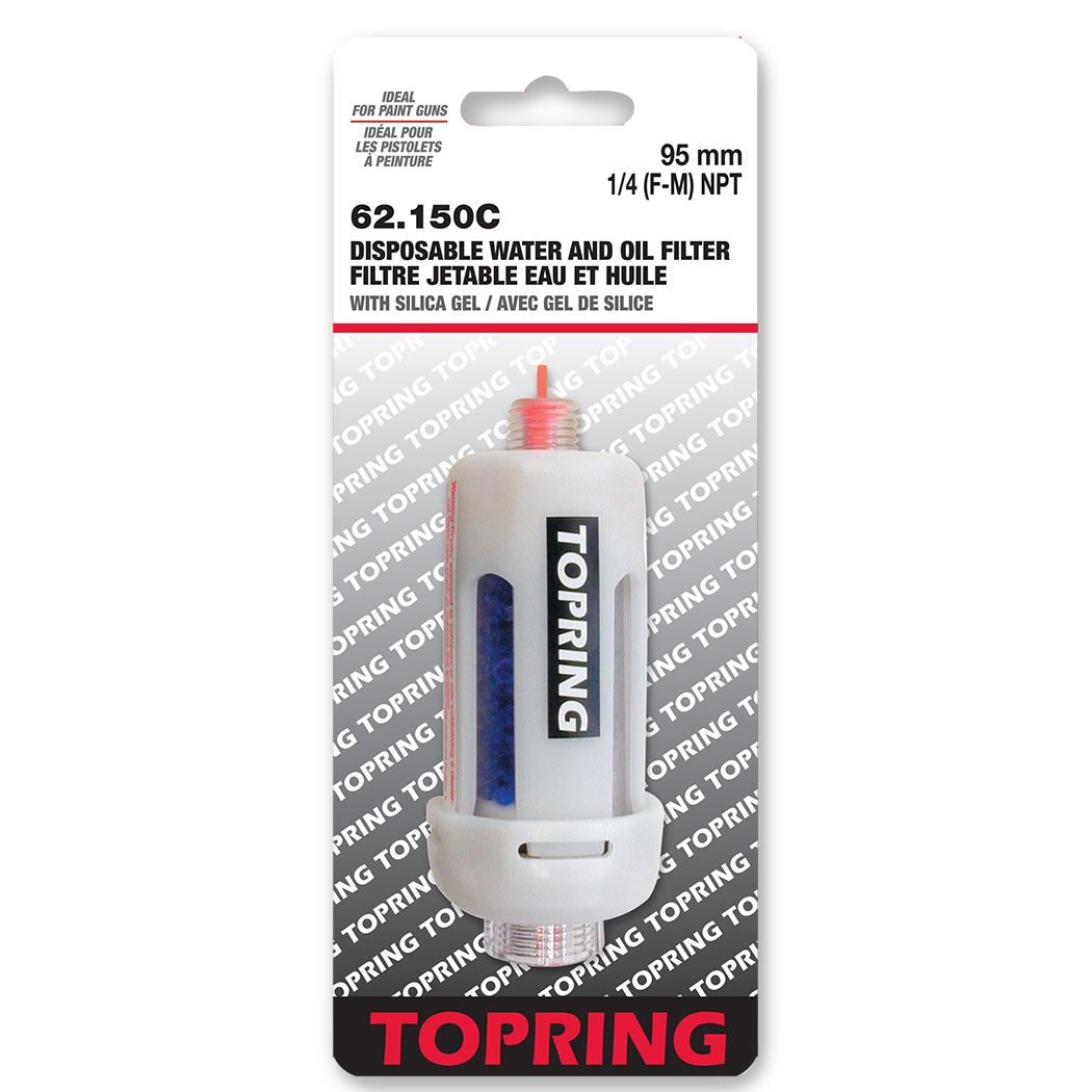 95 mm Disposable Water and Oil Filter for 1/4 (F-M) NPT Air Tool (Multiple of 4)