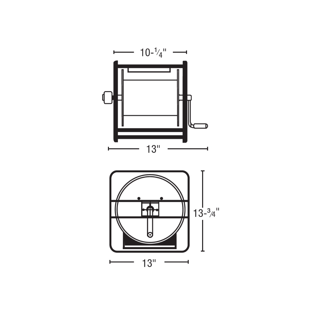 Dévidoir manuel avec tuyau en polyuréthane 1/4 D.I. de 100 pieds POLYREEL