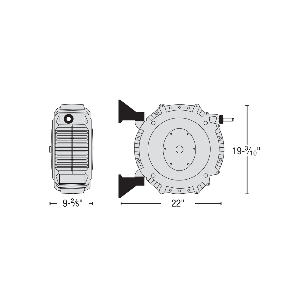 Water Hose Reel With 1/2 I.D. 50 ft. Rubber Hose