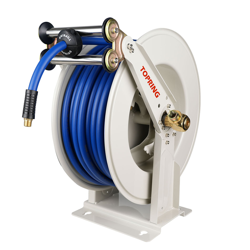 XXL Hose Reel With 1/2 I.D. 100 ft. Polymer Hose STEELPRO