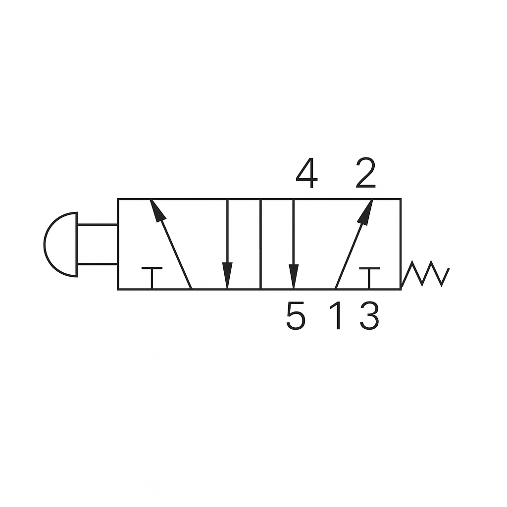 5/2-Way Manual Valve With Mushroom Button 1/4 (F) NPT MAXPRO