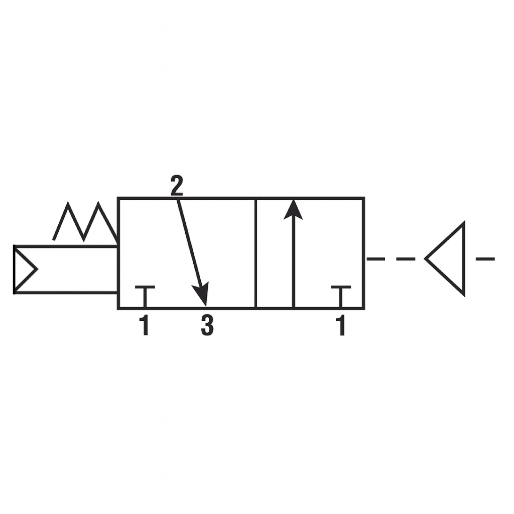 Valve pilotée simple commande 3/2 voies 1/4 (F) NPT OPTIMA