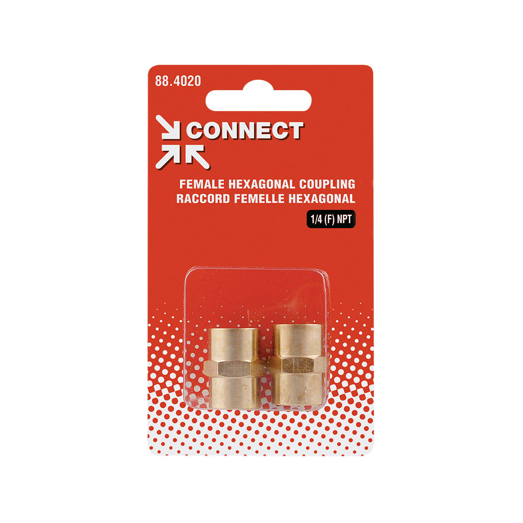 Union hexagonale en laiton 1/4 (F) NPT CONNECT