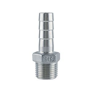 Raccords en acier inoxydable réducteur barbillon fileté S41