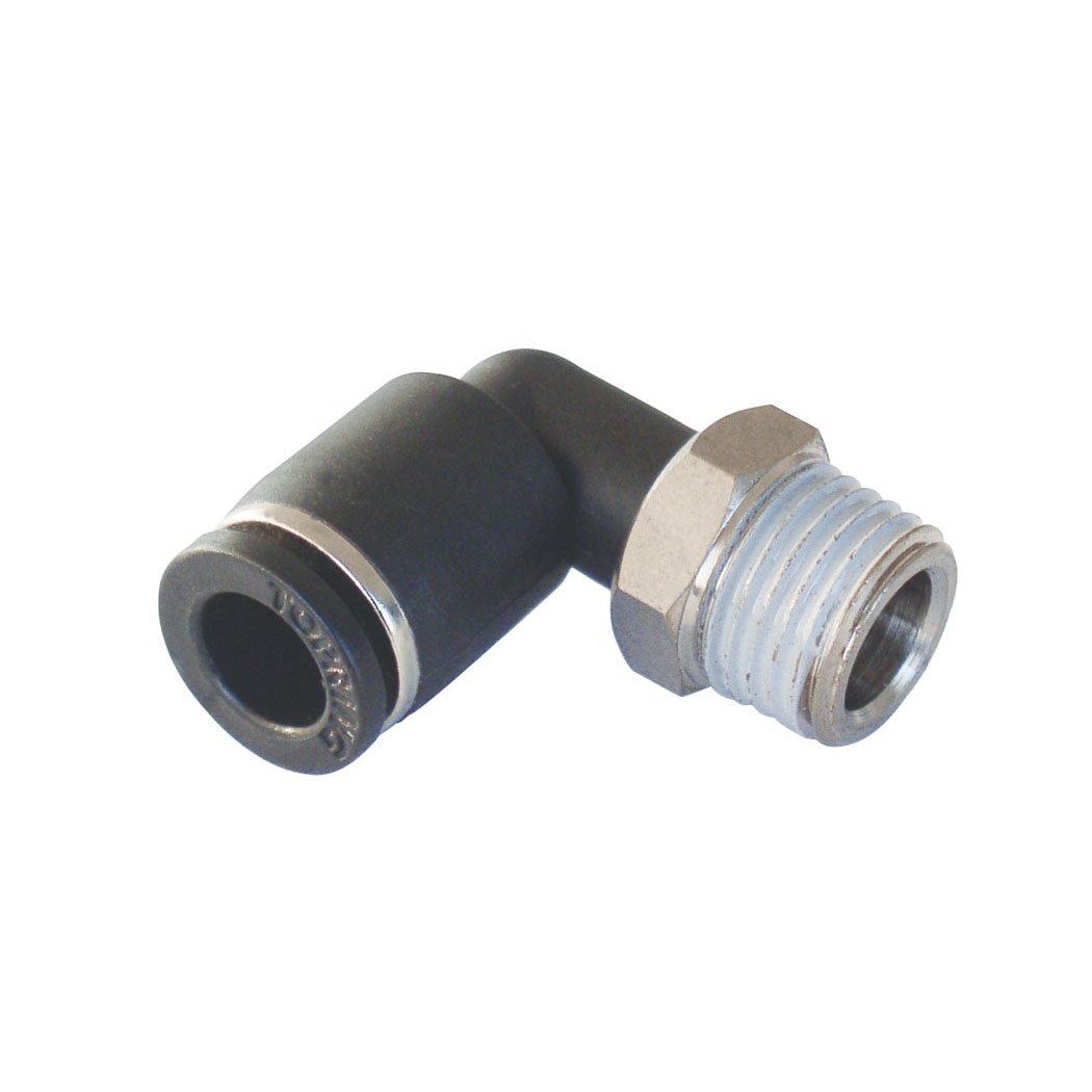 Adaptateur en coude autobloquant 12 mm à 3/8 (M) BSPT (multiple de 10)