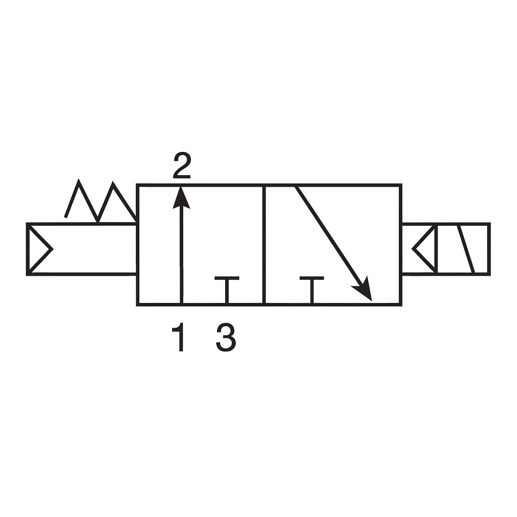 Valve solénoïde simple 110 VAC 3/2 voies 1/4 (F) NPT